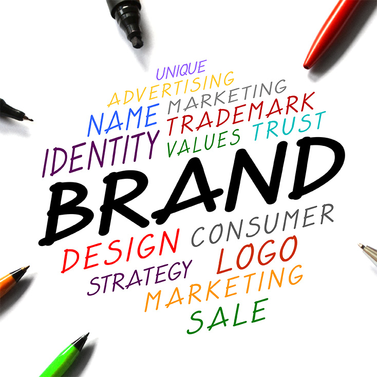 Brand components with pencils