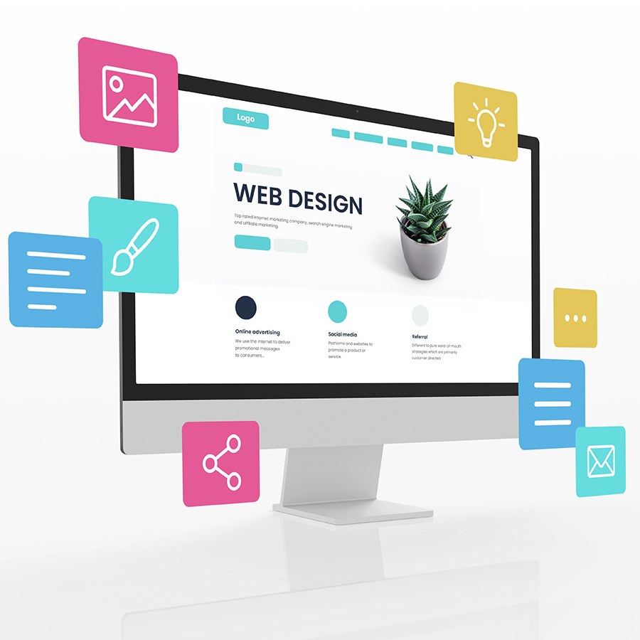 Web design sample screen